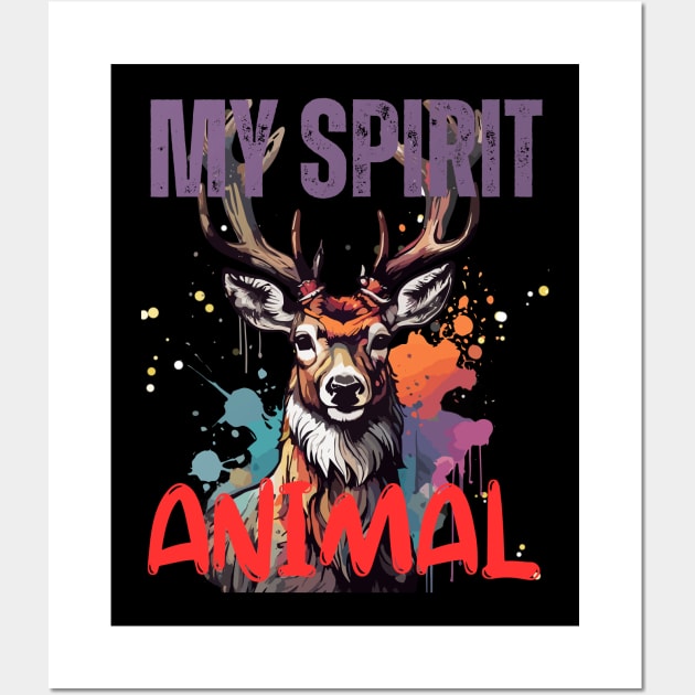 Deer Spirit Animal Wall Art by Ironclaw